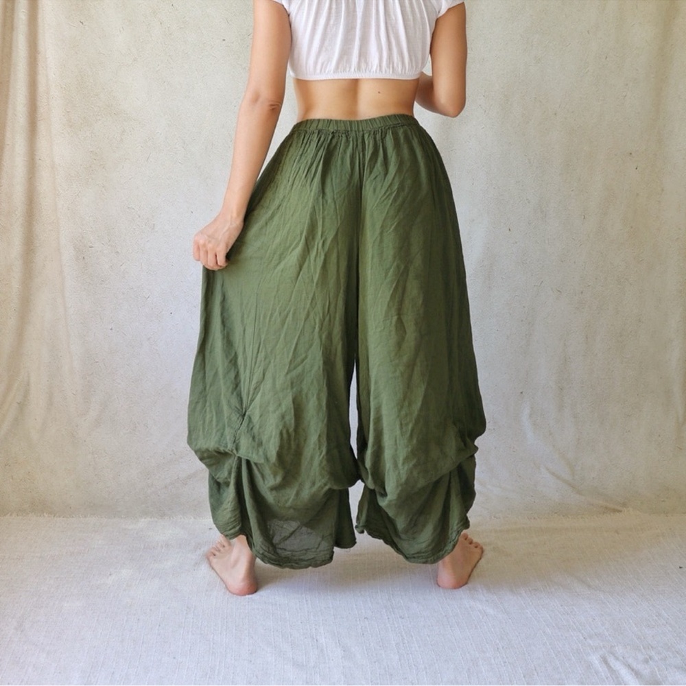 Jaded Gypsy -  Olive Green Balloon Harem Pants - Picture 5 of 5